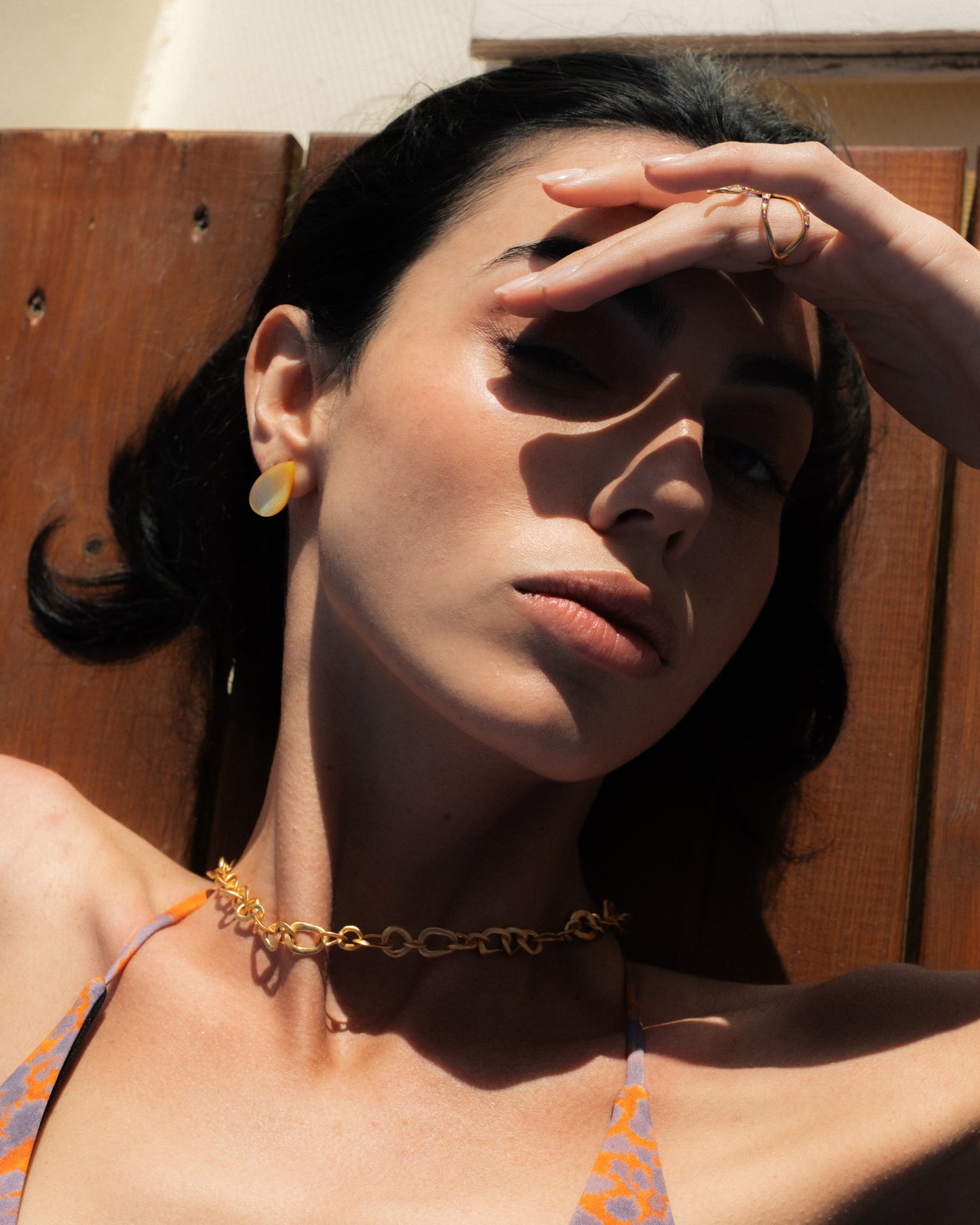 Pendientes Celine Madreperla Dorada