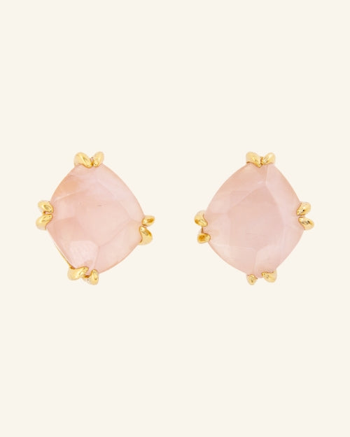Pendientes Candy Tail Cuarzo Rosa