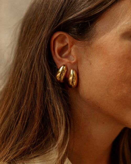 pendientes drop oro