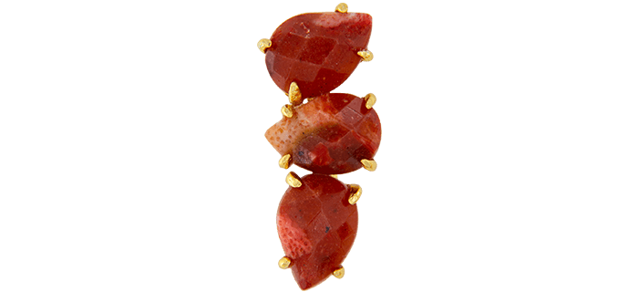 Pendientes gus coral rojo