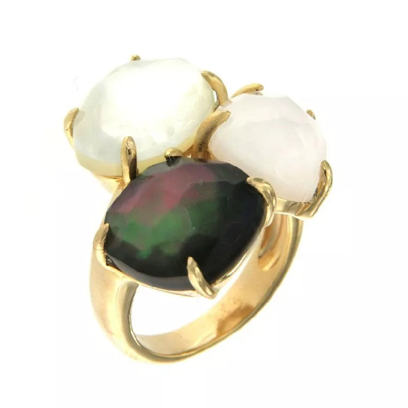 Anillo Kraz con madreperlas tricolor