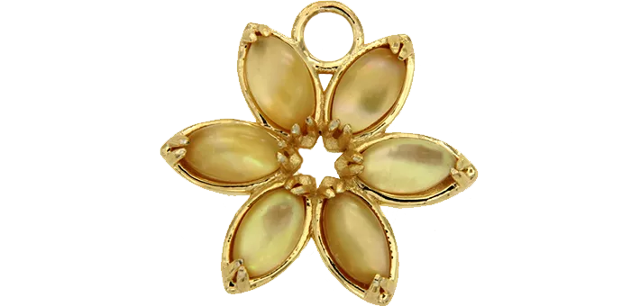 Jazmin pendants with golden mother-of-pearl