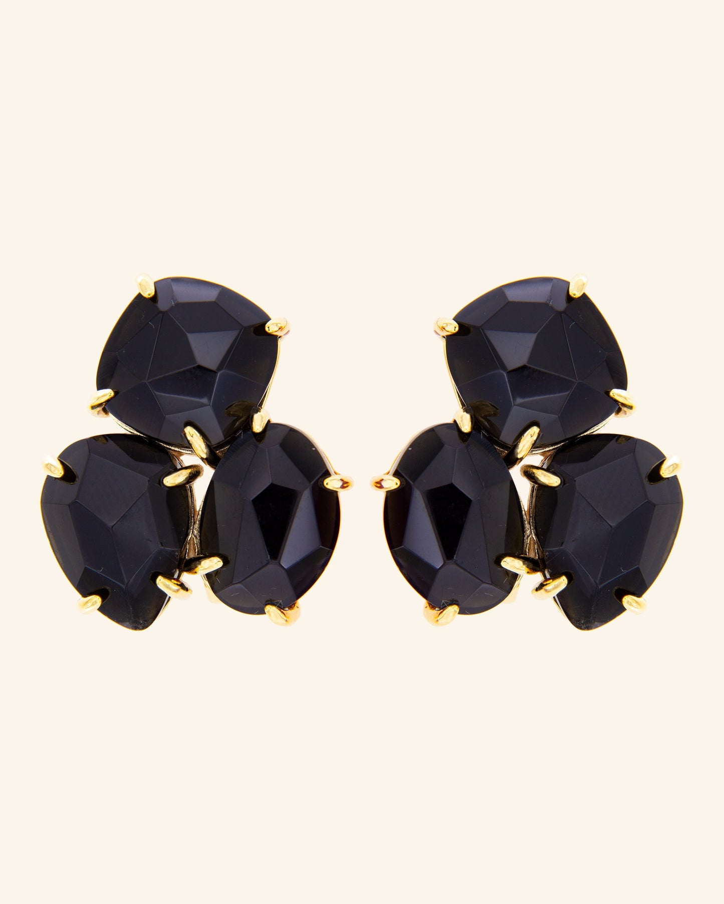 Pendientes Kraz con onix cierre Omega