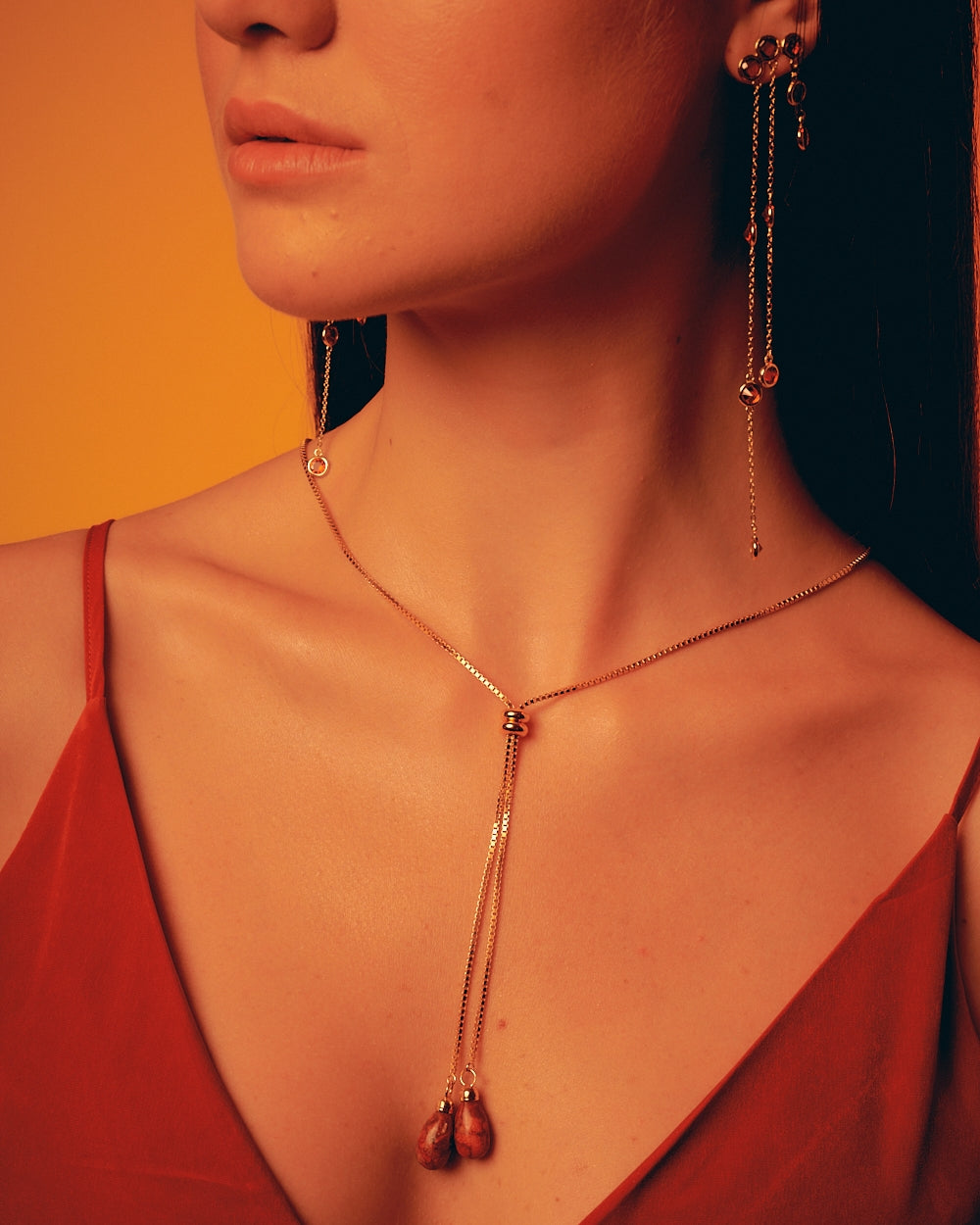 Collar Syl Coral Rojo