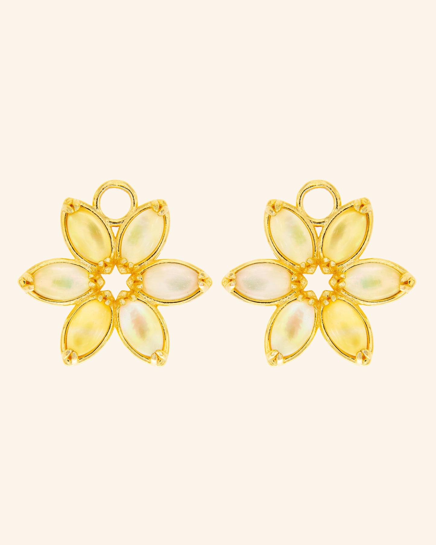 Jazmin pendants with golden mother-of-pearl