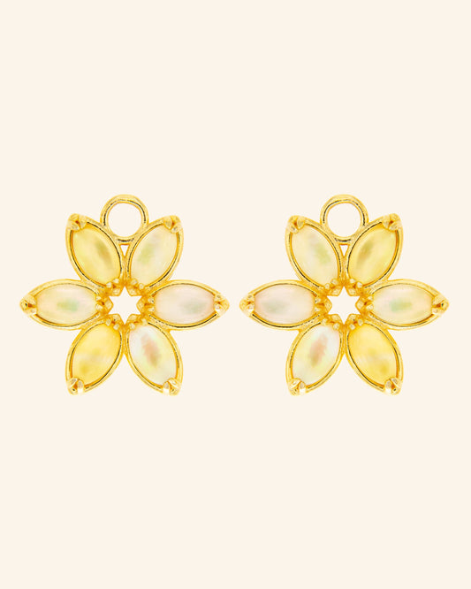 Jazmin pendants with golden mother-of-pearl