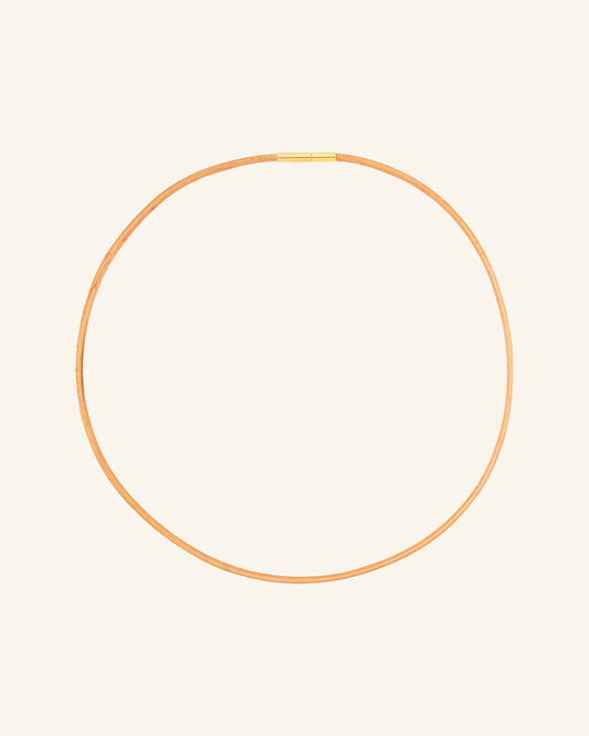 Cordón de Cuero Bronce 40cm 2mm