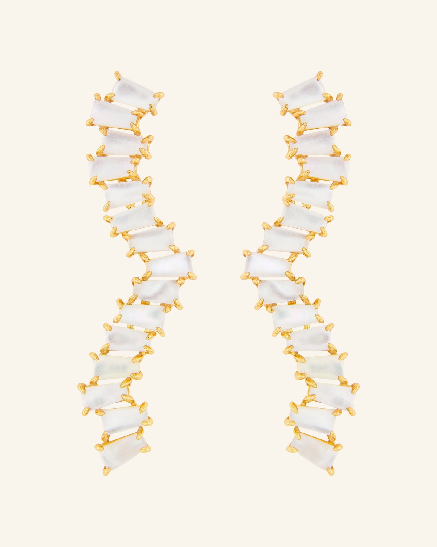 Pendientes Frances Madreperla Blanca
