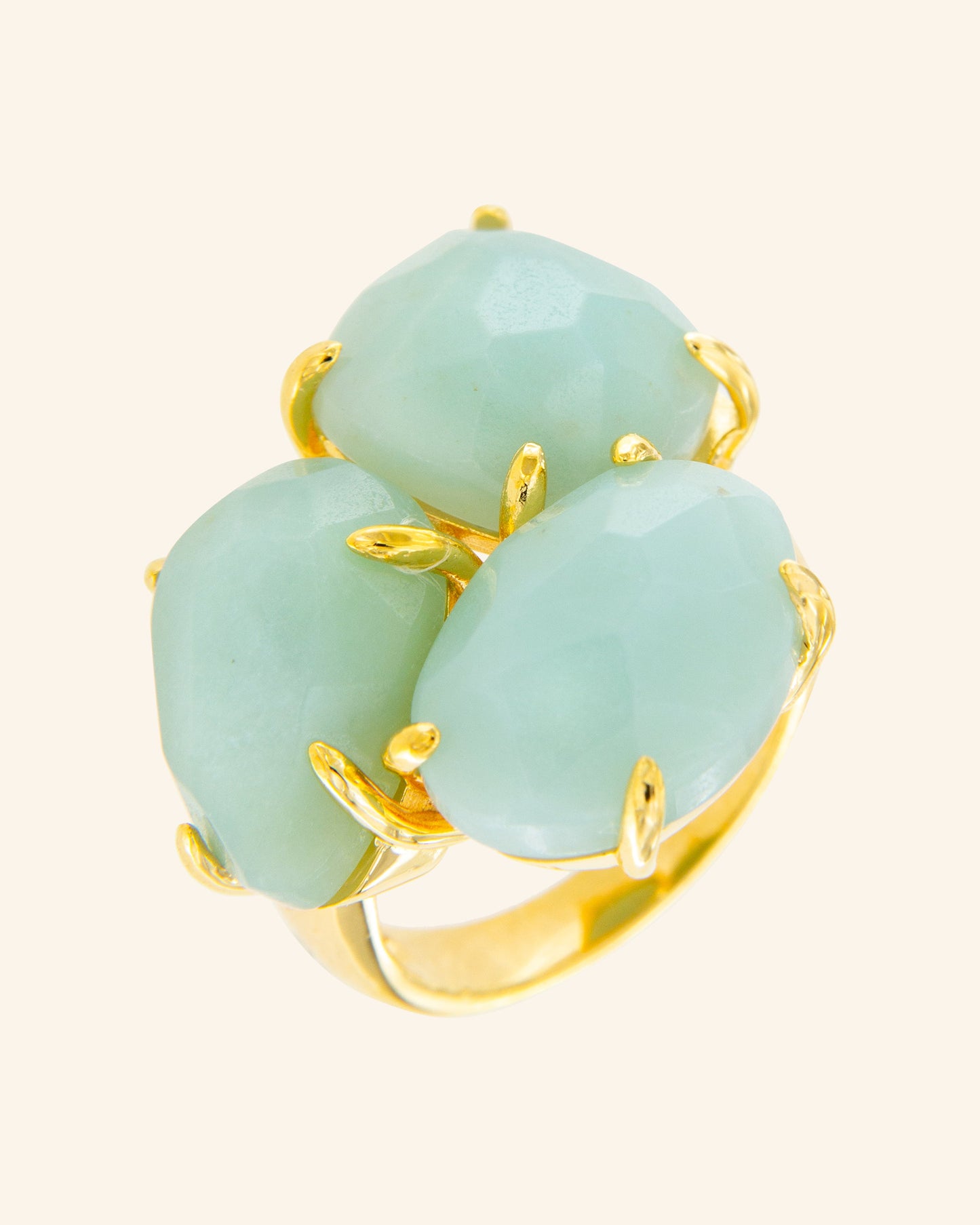 Anillo Kraz con amazonita