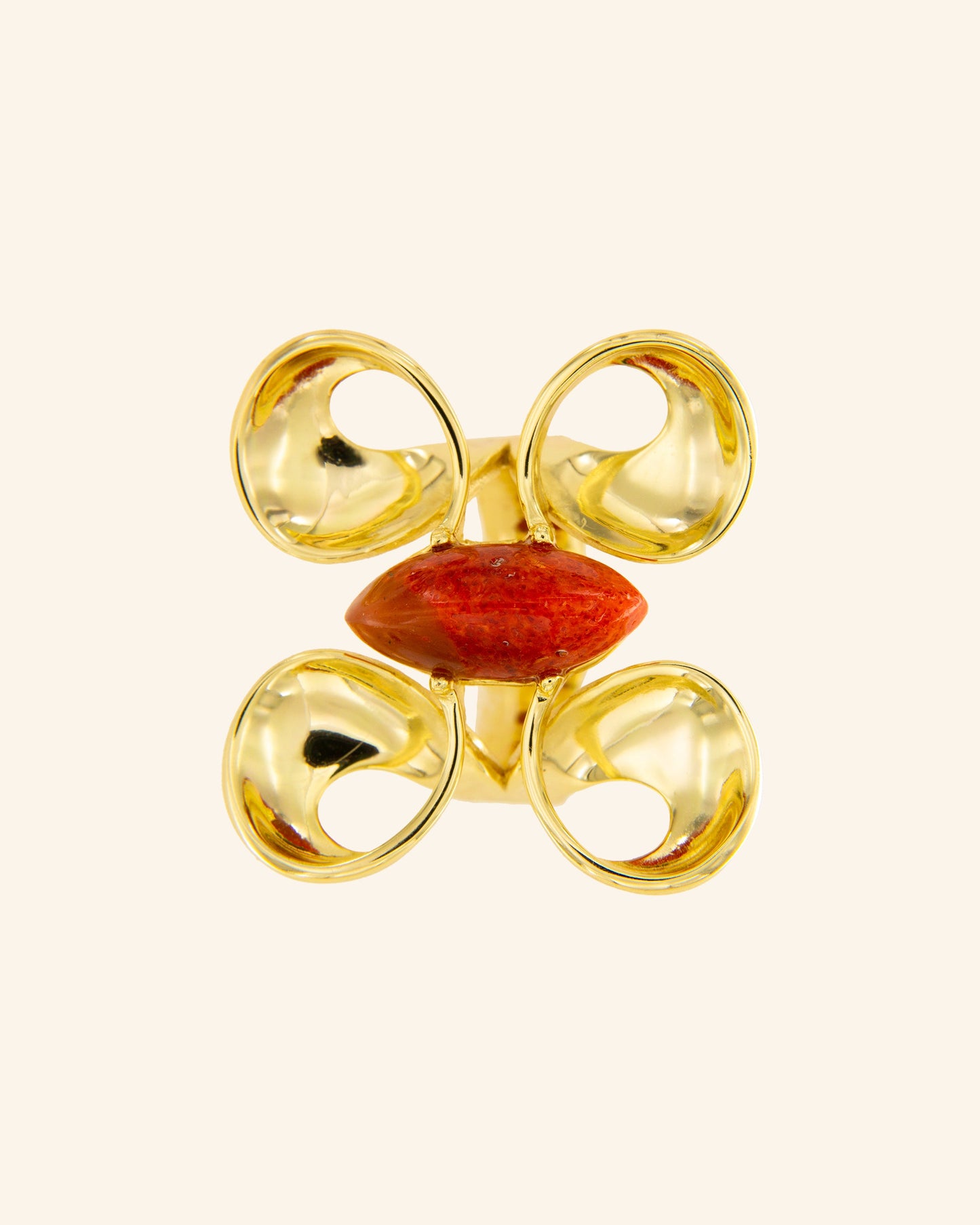 Anillo Maxim Coral Rojo