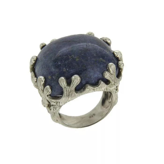 Anillo Nauro de plata con dumortierite