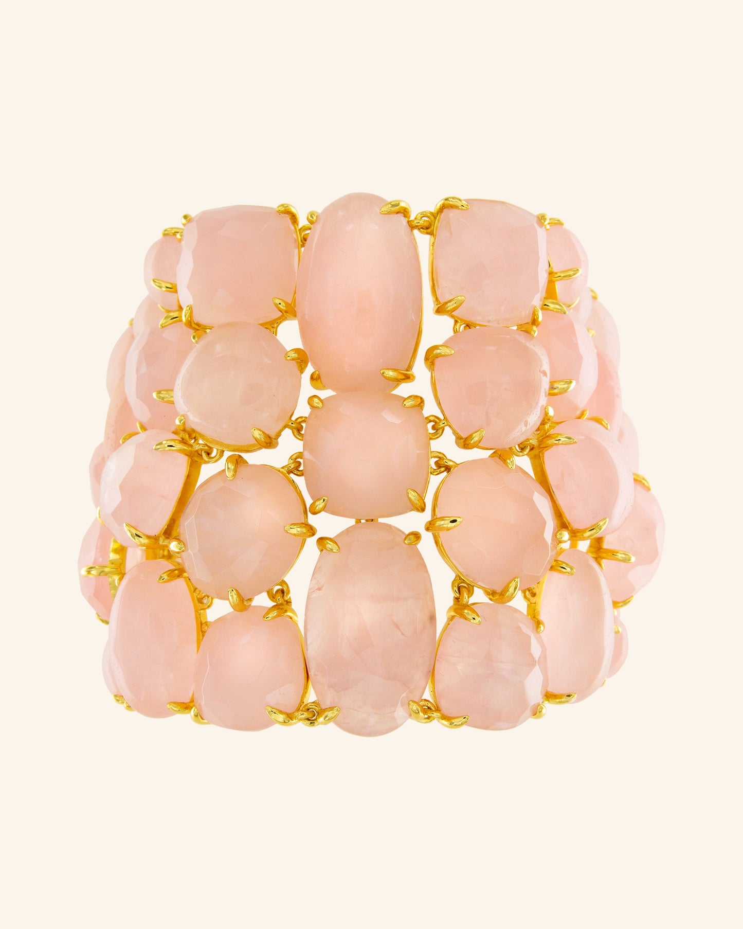 Brazalete Liberis con cuarzo rosa