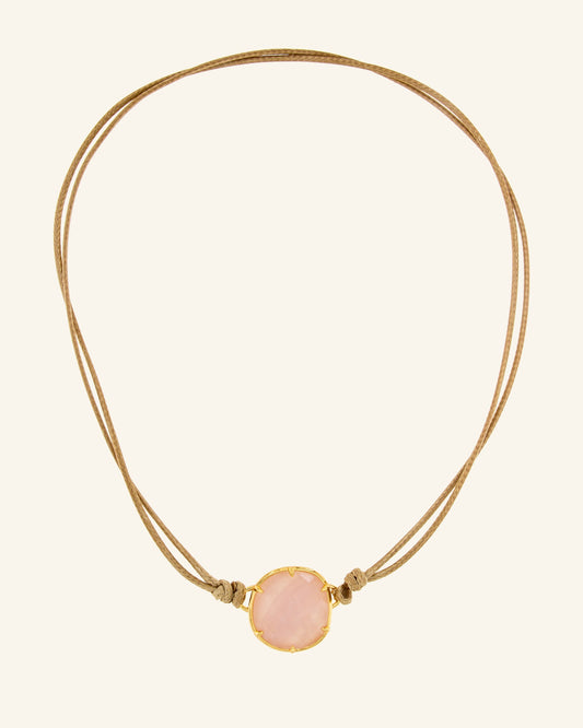 Choker Bizancio Cuarzo Rosa