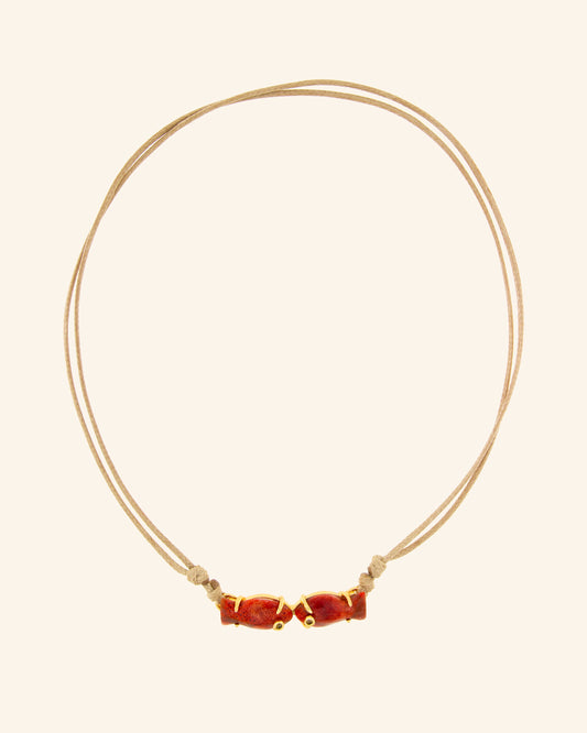 Choker Marea Kiss Coral Red 