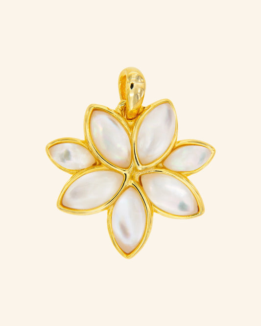 Dalia pendant with white mother of pearl