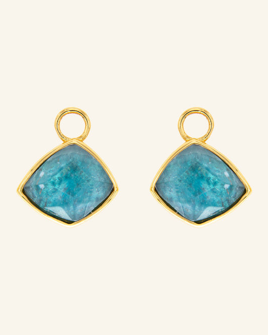 Candy Tail Pendants with Beveled Blue Apatite