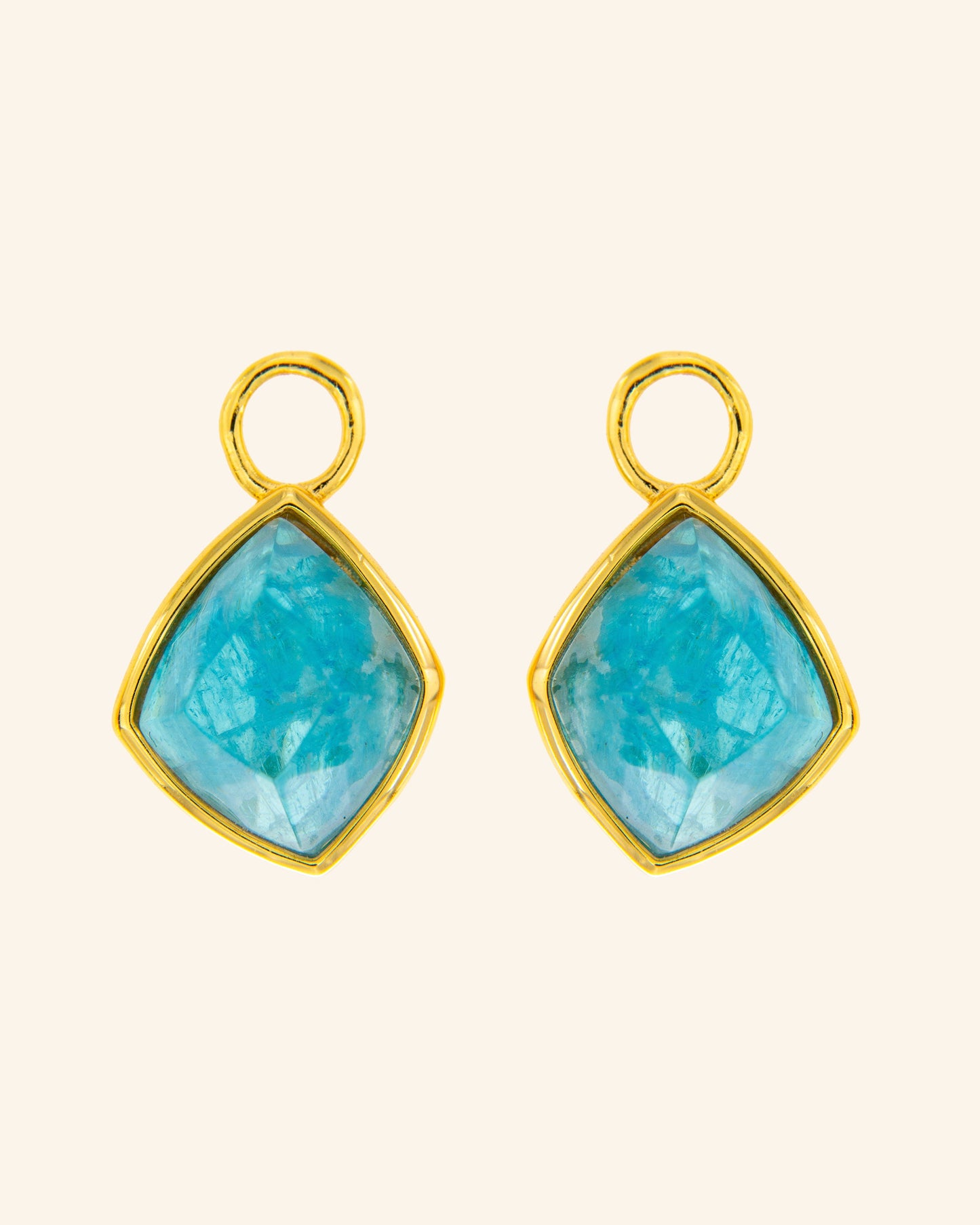 Colgantes Candy Tail con apatita azul biselada