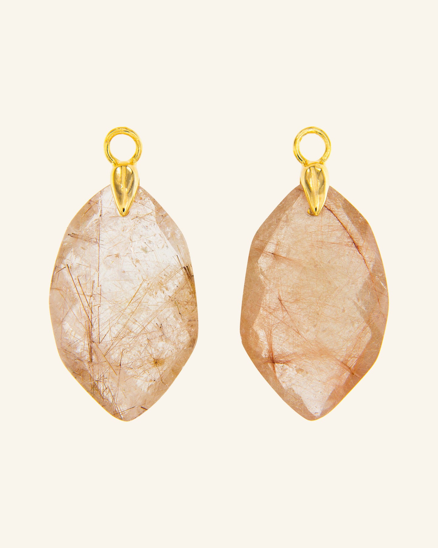 Glacier pendants with rutilated quartz