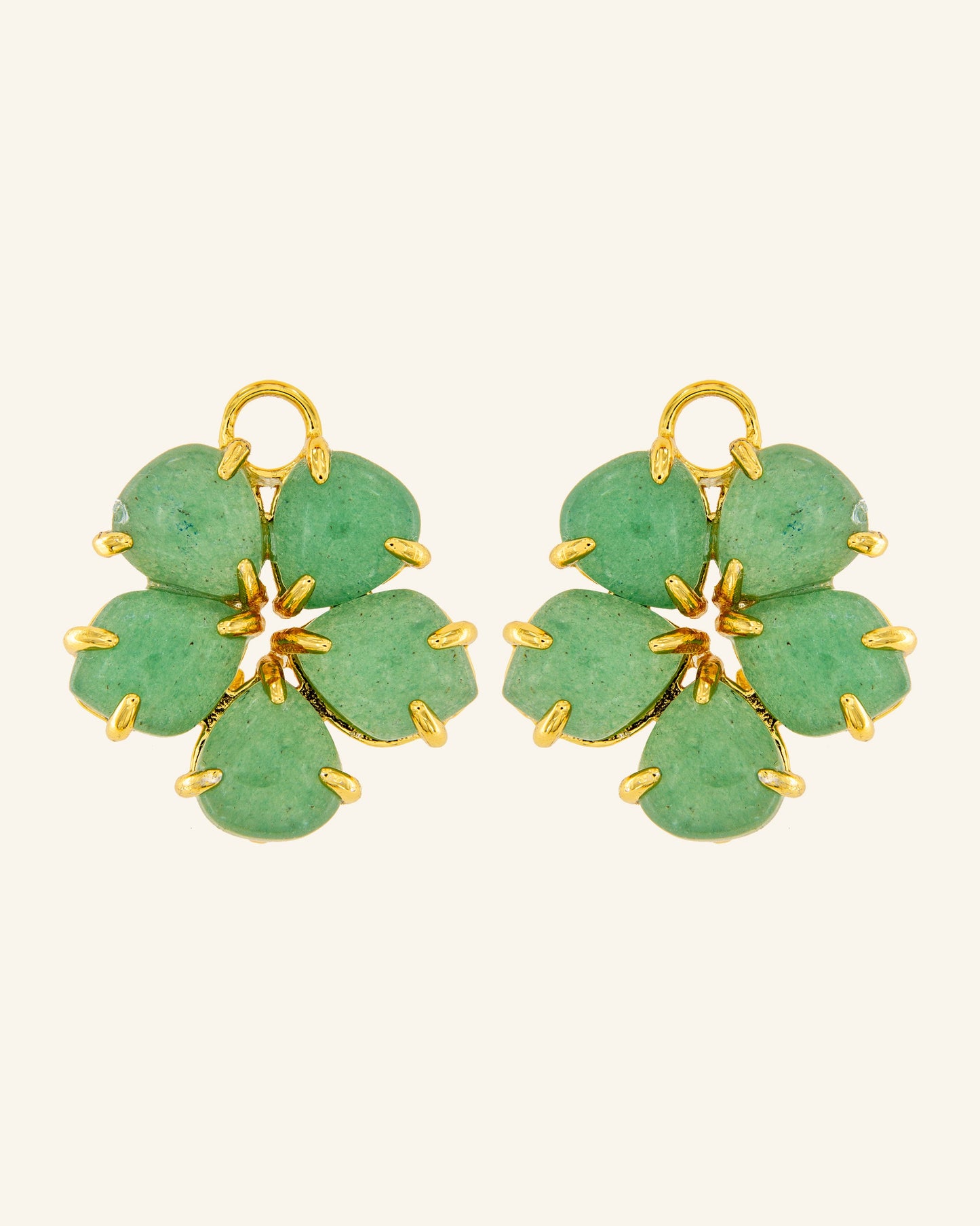 Intermediate Aventurine Hibiscus Pendants