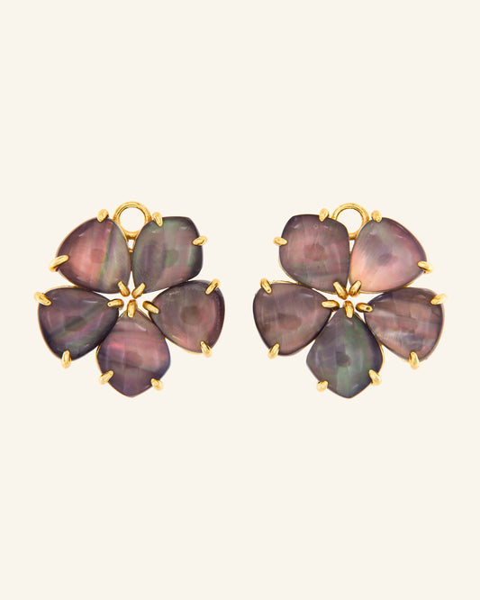 Colgantes Hibiscus Intermedios XL Madreperla Negra