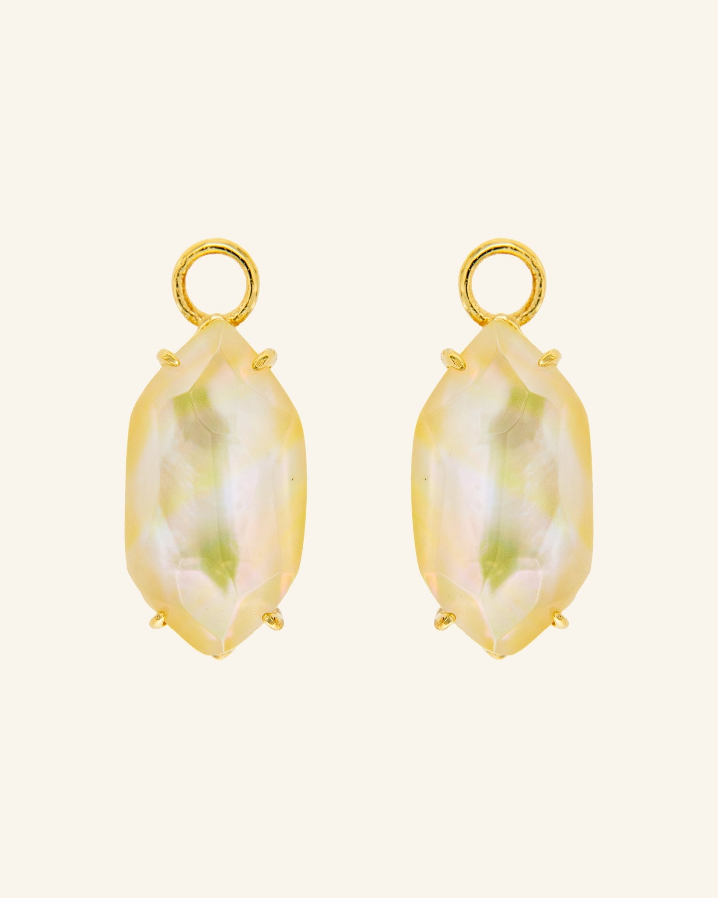 Spindle Pendants with Golden Mother of Pearl