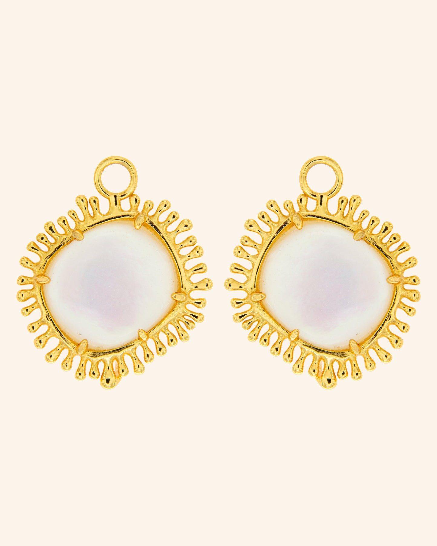 Colgantes Sol con Madreperla Blanca