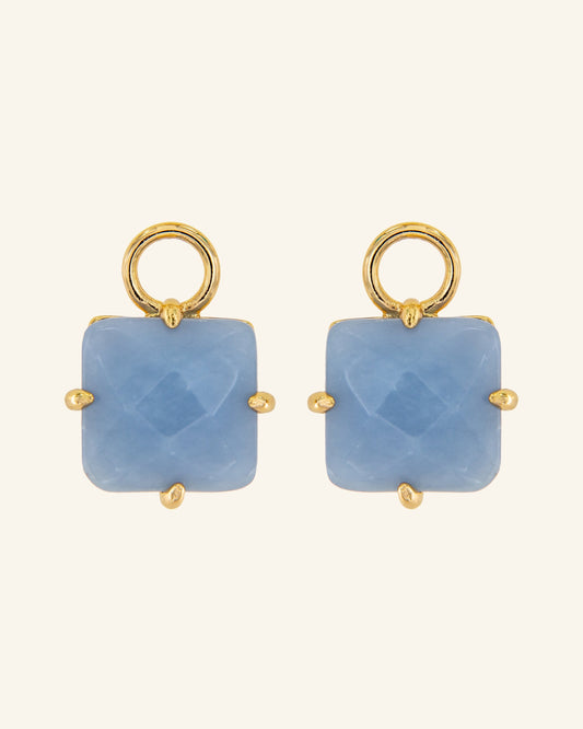 Square pendants with blue angelite