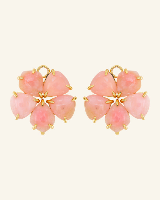 Hibiscus XL Intermediate Pendants with Pink Opal