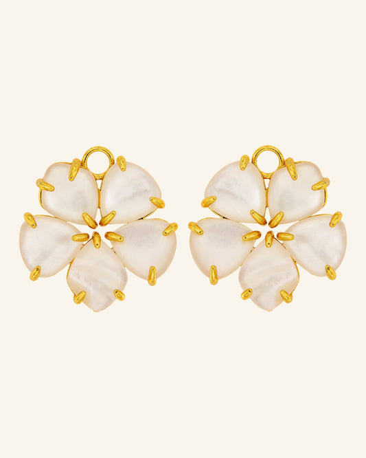 Hibiscus XL intermediate pendants with mother of pearl