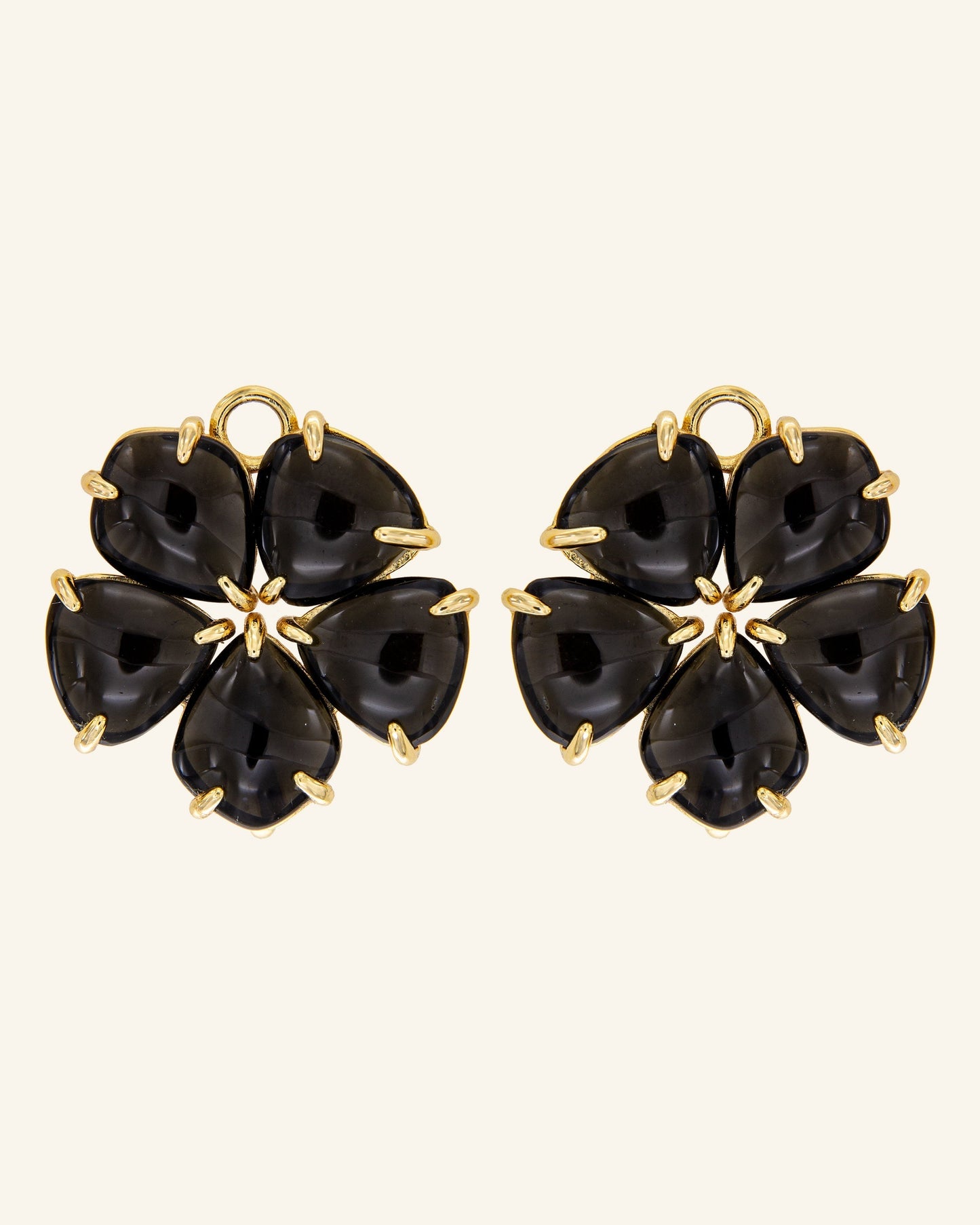 Colgantes intermedios Hibiscus XL con ónix