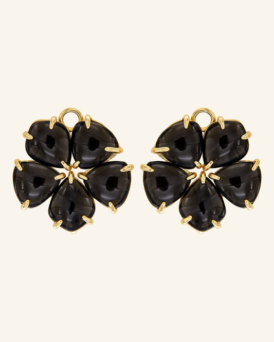 Hibiscus XL Intermediate Pendants with Onyx