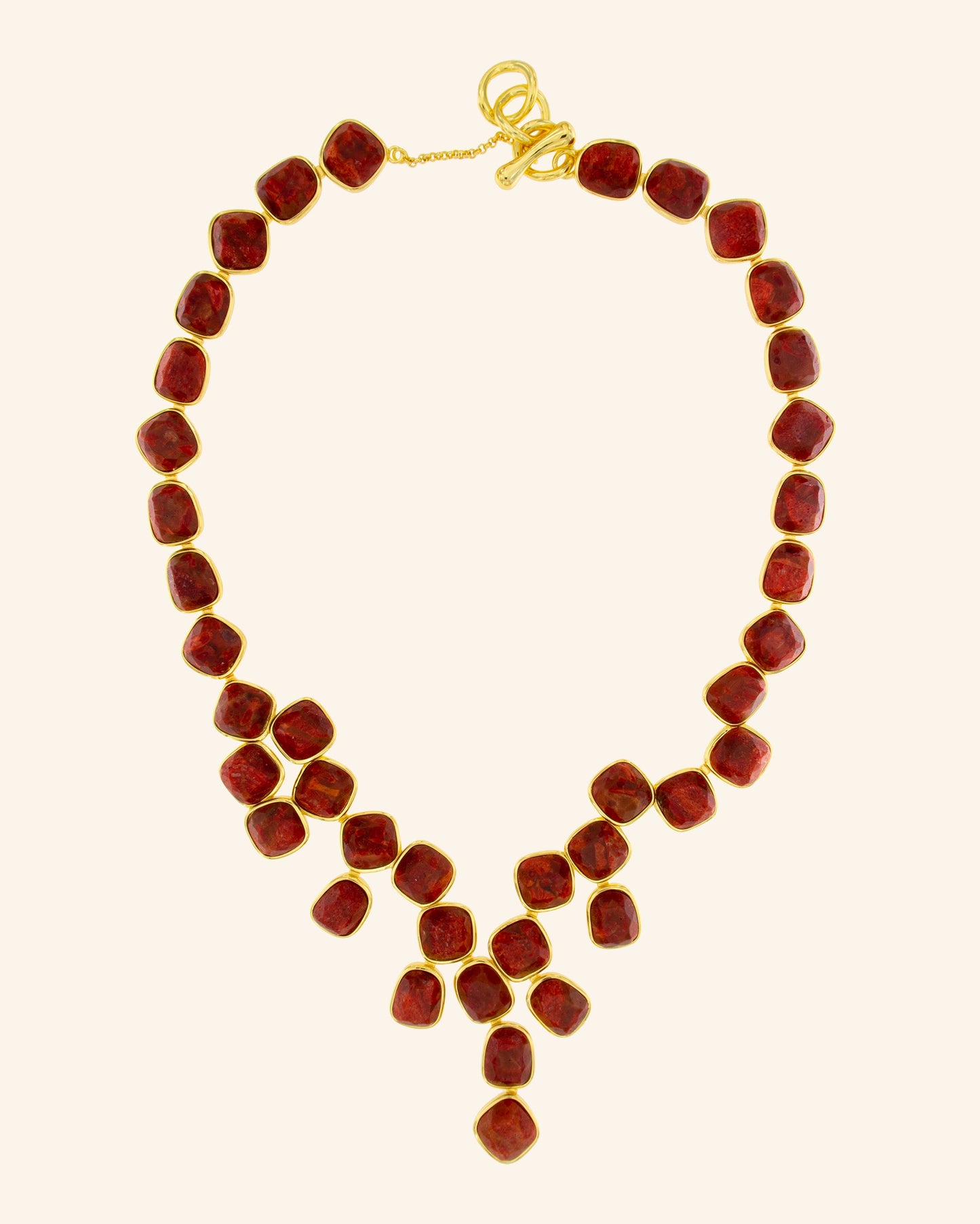 Collar Hydra Coral Rojo