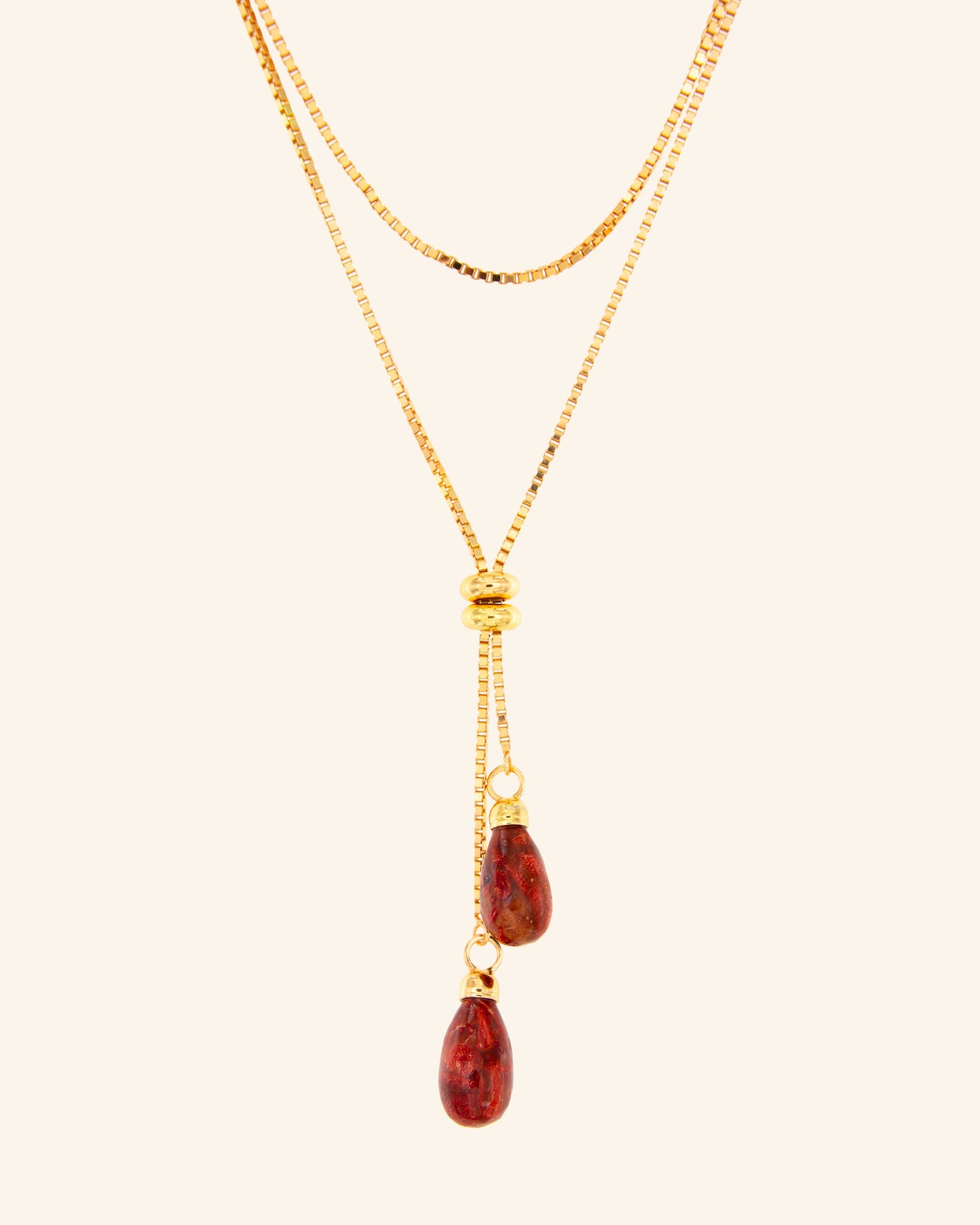 Collar Syl Coral Rojo
