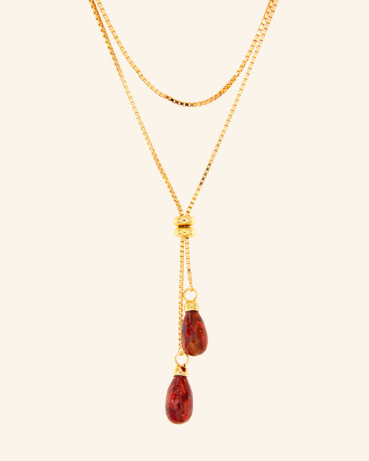 Collar Syl Coral Rojo