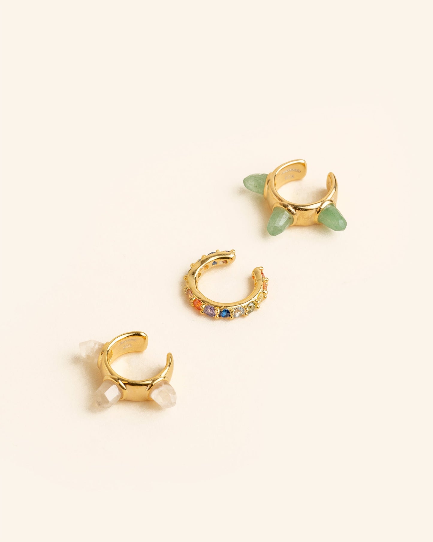 Earcuff Lyon climbers with aventurine