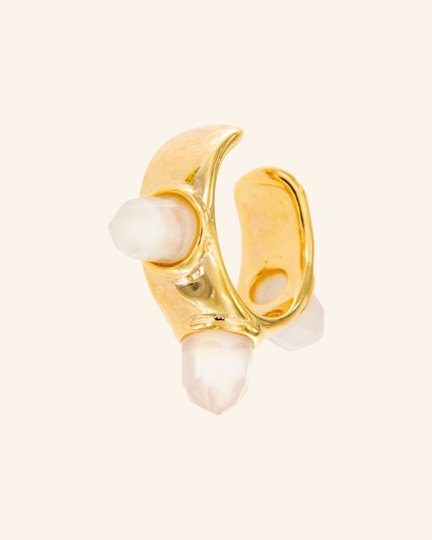 Earcuff Lyon climbers with moonstone