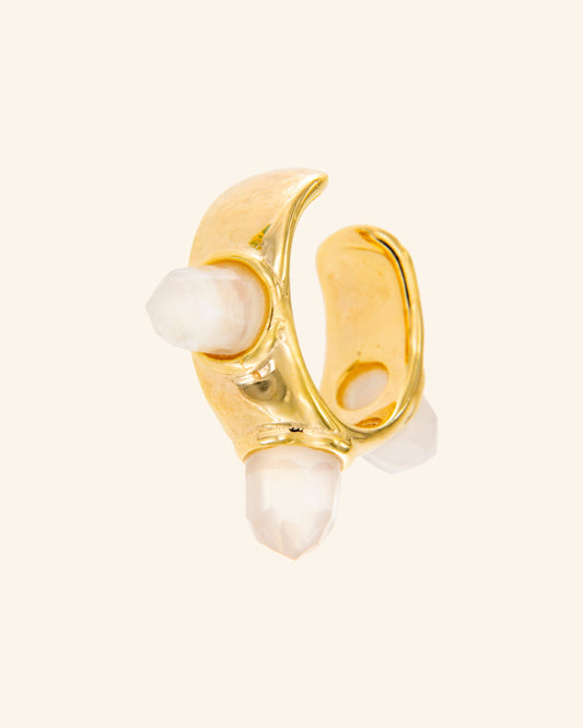 Earcuff Lyon climbers with moonstone