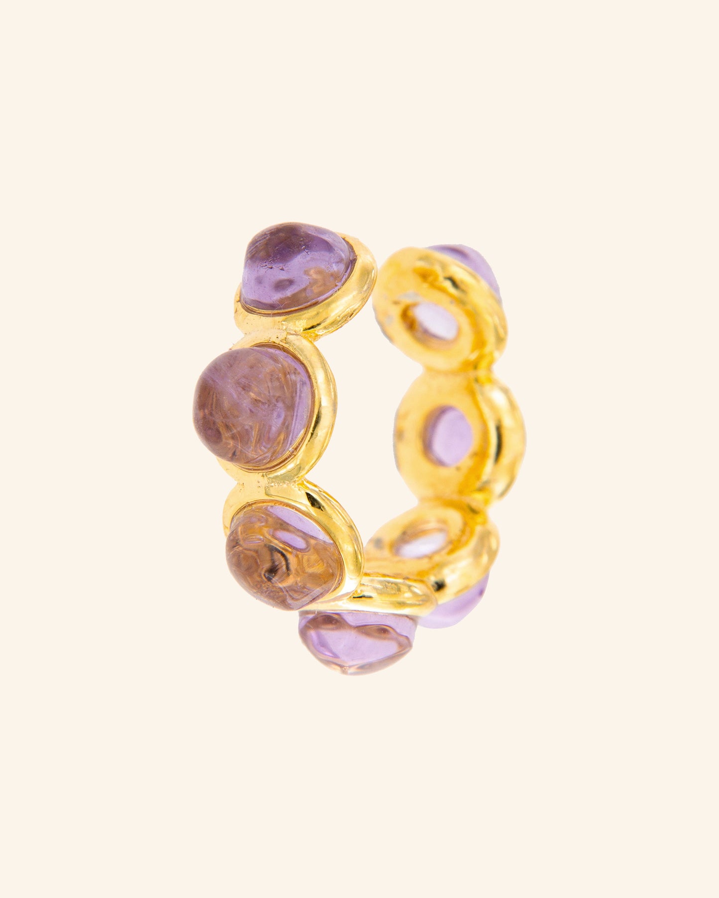 Paris climbing earcuff with amethyst