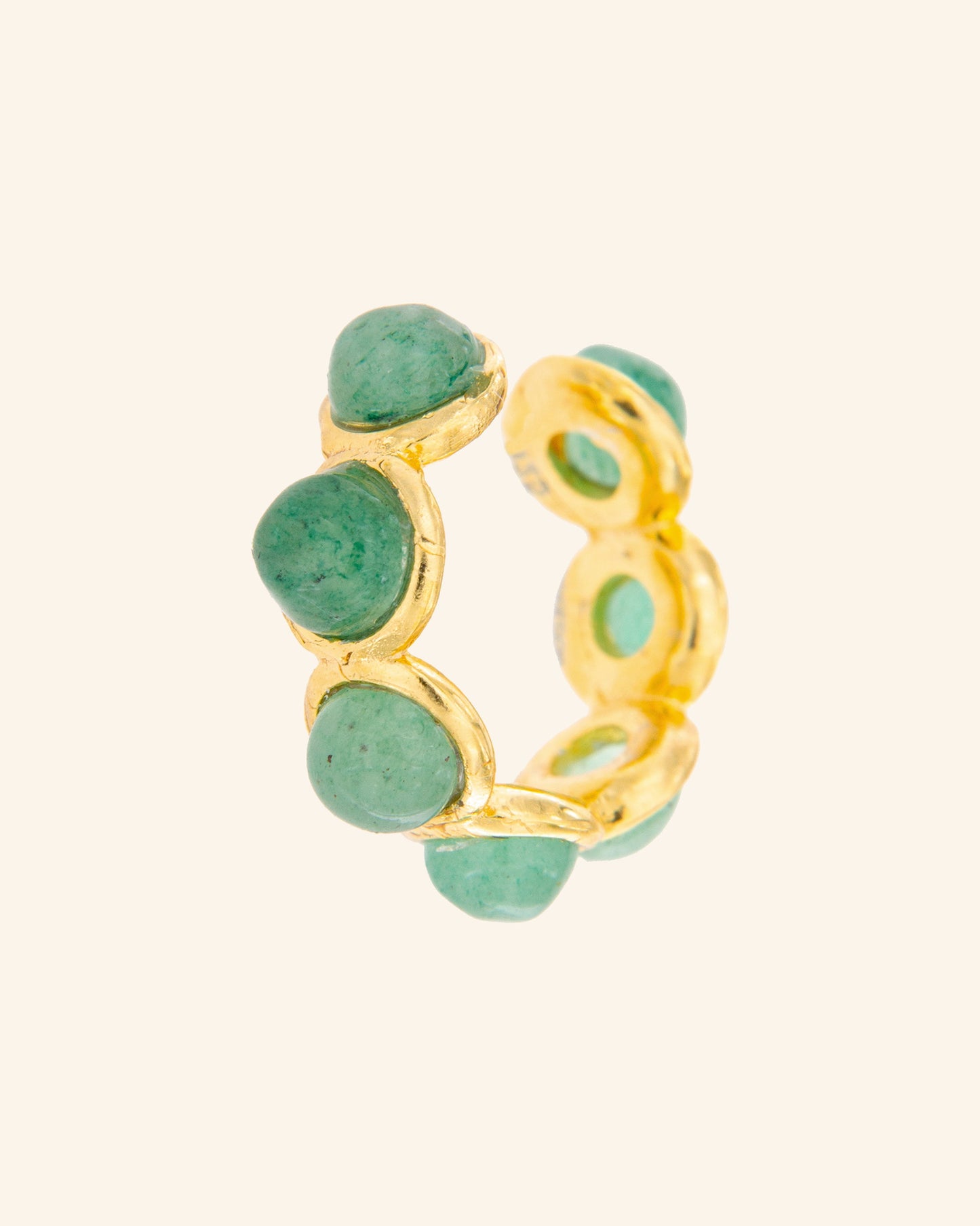 Paris climbing earcuff with aventurine