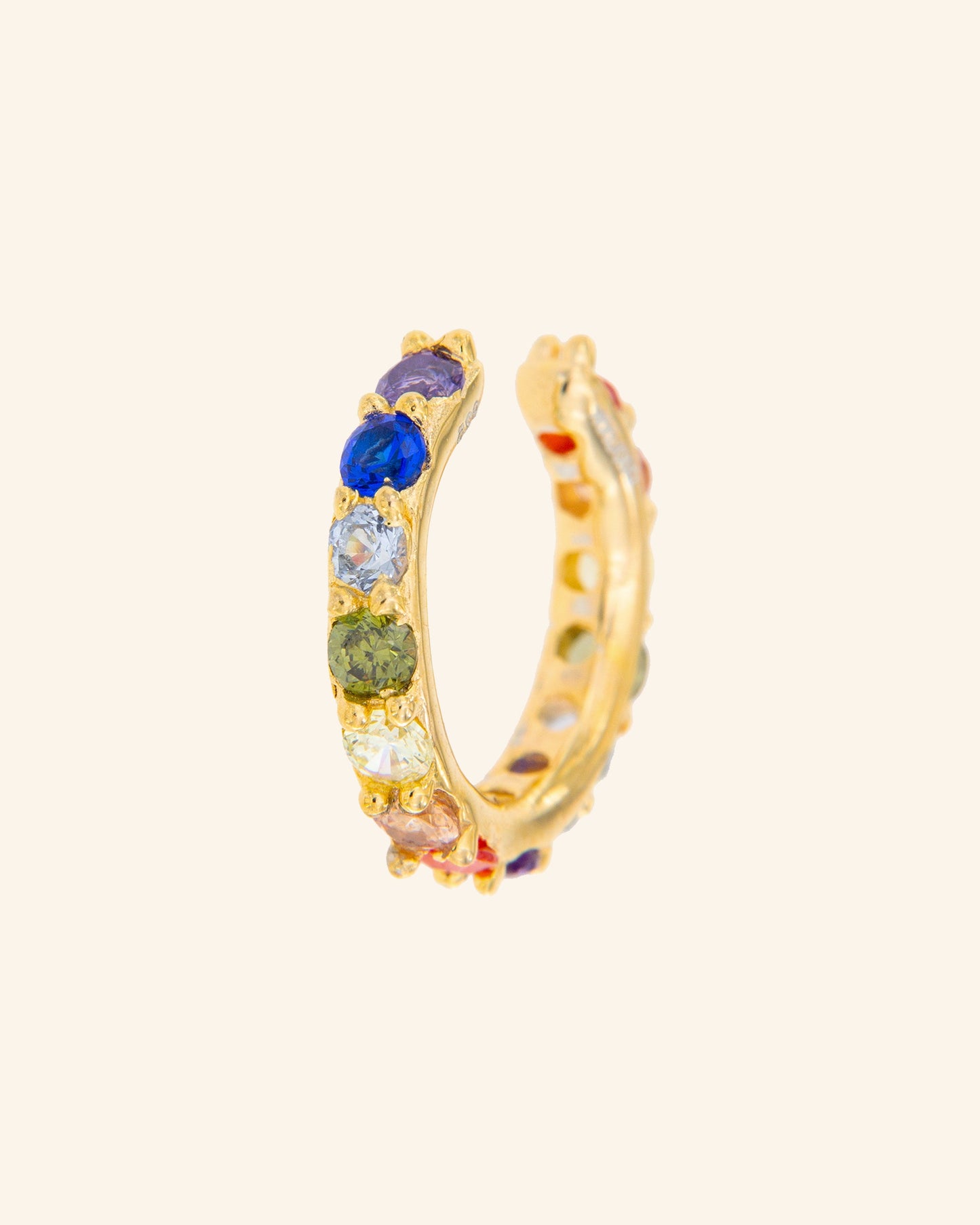Earcuff Rainbow climbers with zircons