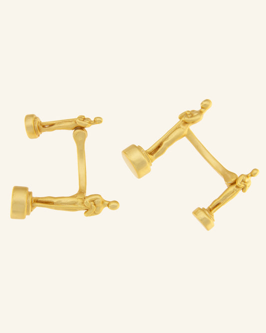 Matte gold Cinema cufflinks