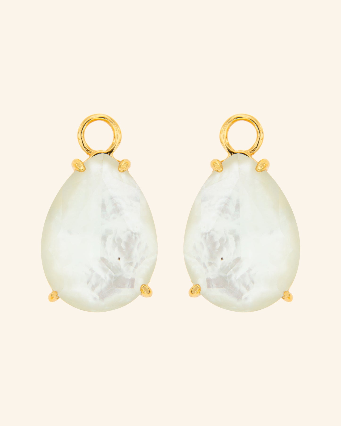 Kraz tears with white mother-of-pearl and quartz