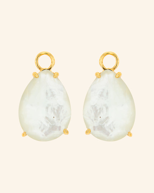 Kraz tears with white mother-of-pearl and quartz