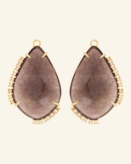 Pangea tears with smoked quartz and zircons