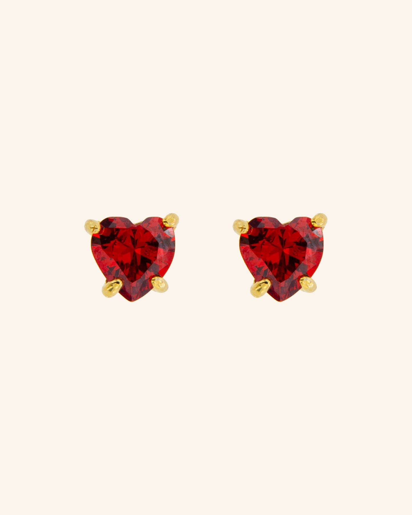 Mini Aphrodite Earrings with Garnet Zirconia