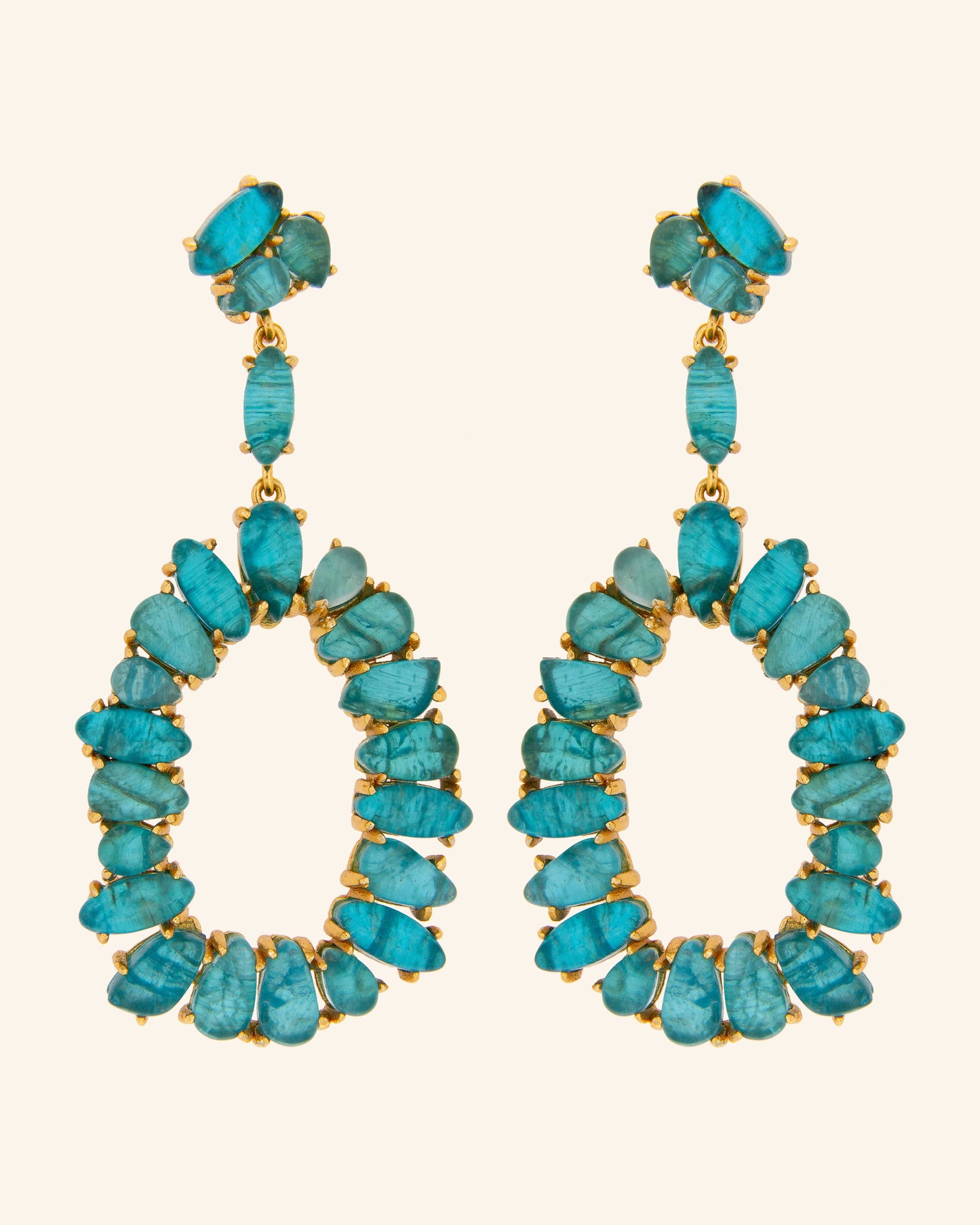 Pendientes Aura Apatita Azul