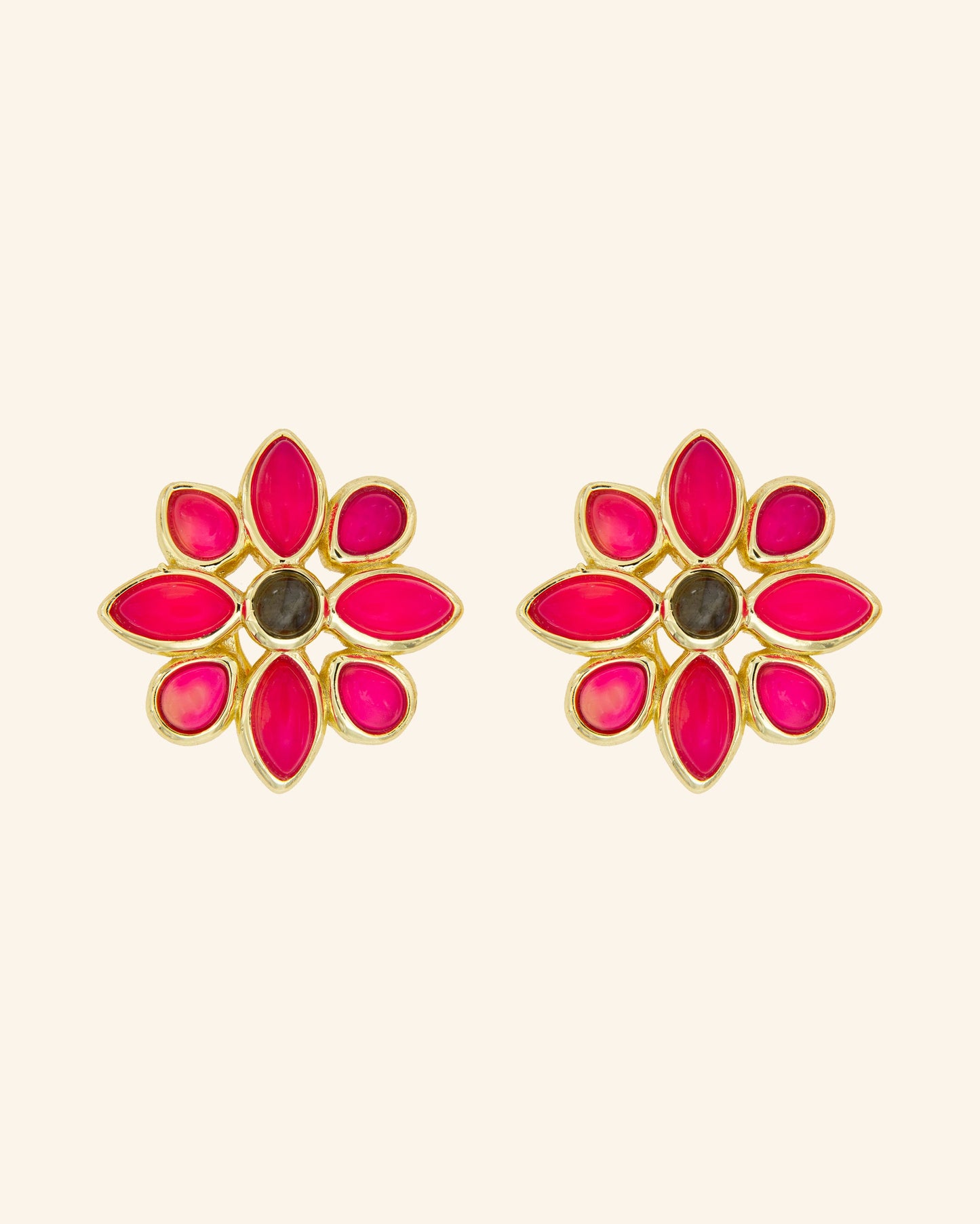 Pendientes Brownea Ágata Frambuesa