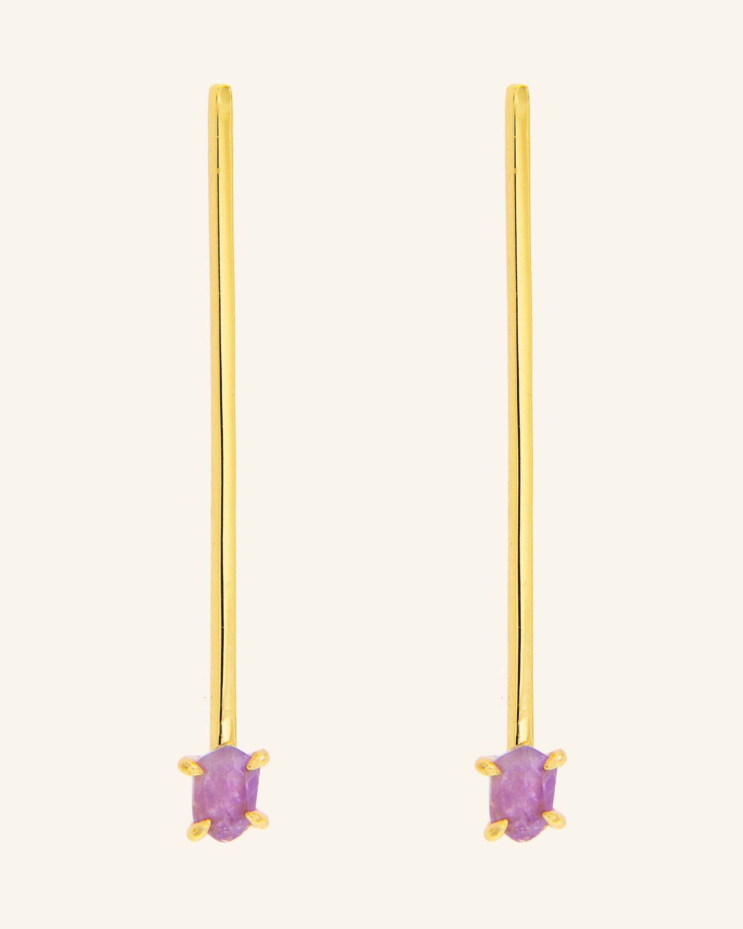 Amethyst Buttercup Earrings