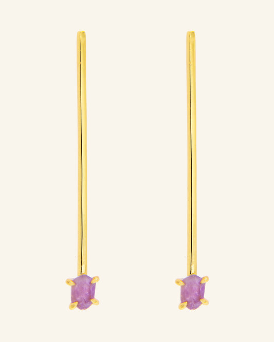 Amethyst Buttercup Earrings