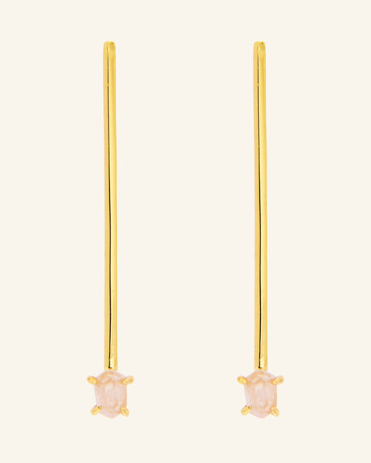 Rose Quartz Buttercup Earrings